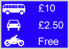 Varying charges by type of vehicle