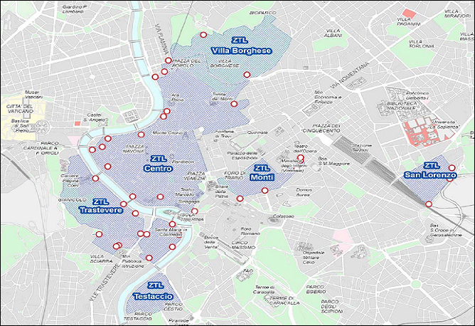 Rome map night