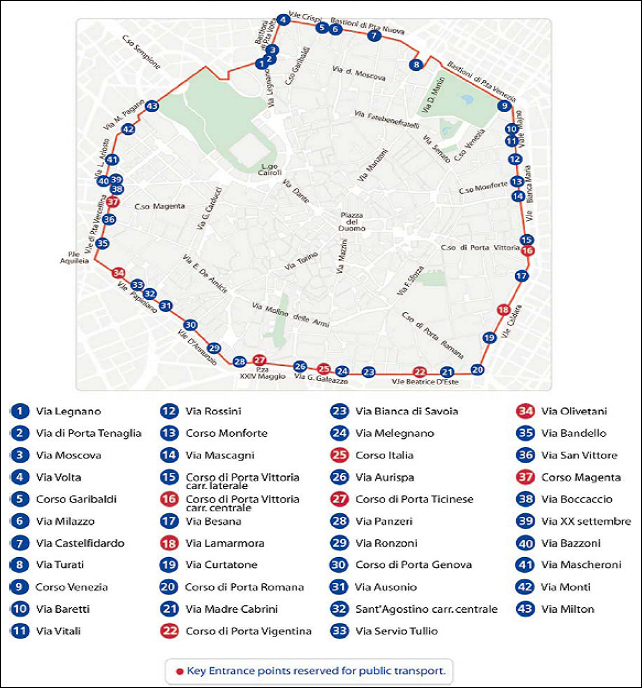 Milan map