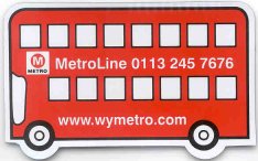 fridge magnet with bus design