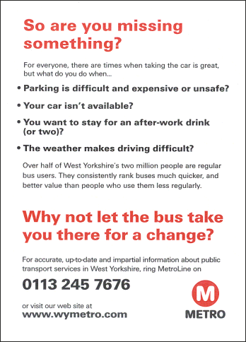 Back of leaflet with 2004 Promotion