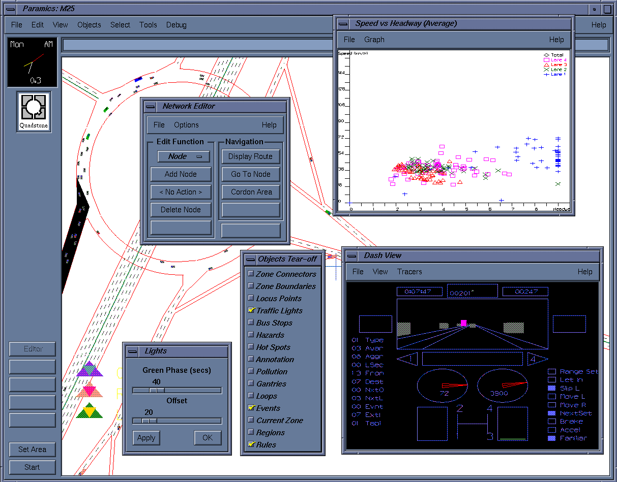 Paramics screenshot