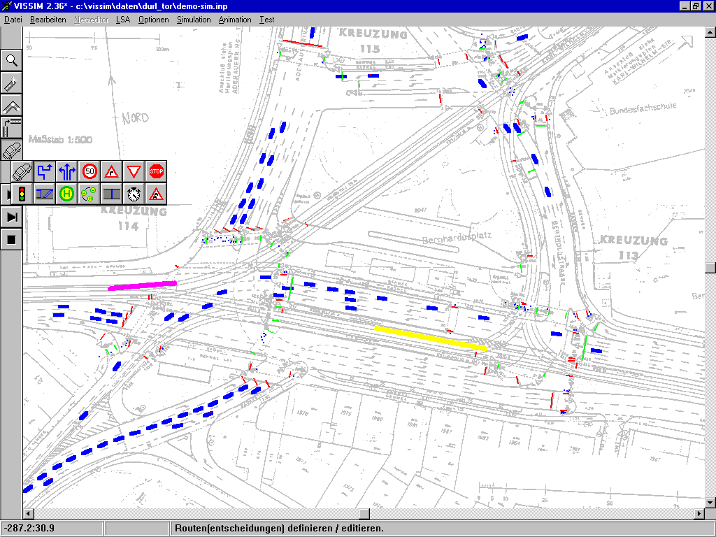 VISSIM screenshot